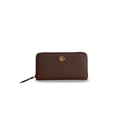 GUCCI BI-COLOR GG MARMONT ZIP AROUND WALLET 456117 (19*10.5*2cm)